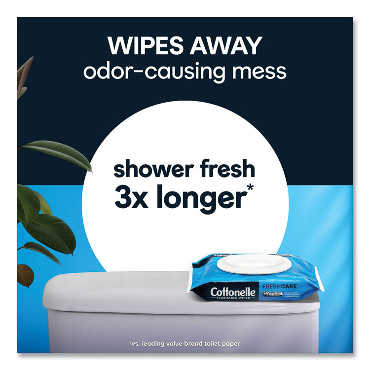 Cottonelle® Fresh Care Flushable Cleansing Cloths, 1-Ply, 3.73 x 5.5, White, 84/Pack, 8 Packs/Carton (KCC35970CT)