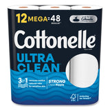 Cottonelle® Ultra CleanCare Toilet Paper, Strong Tissue, Mega Rolls, Septic Safe, 1-Ply, White, 284/Roll, 12 Rolls/Pack, 48 Rolls/Carton (KCM55489) Case of 48