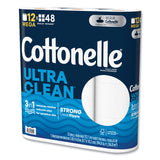 Cottonelle® Ultra CleanCare Toilet Paper, Strong Tissue, Mega Rolls, Septic Safe, 1-Ply, White, 284/Roll, 12 Rolls/Pack, 48 Rolls/Carton (KCM55489) Case of 48
