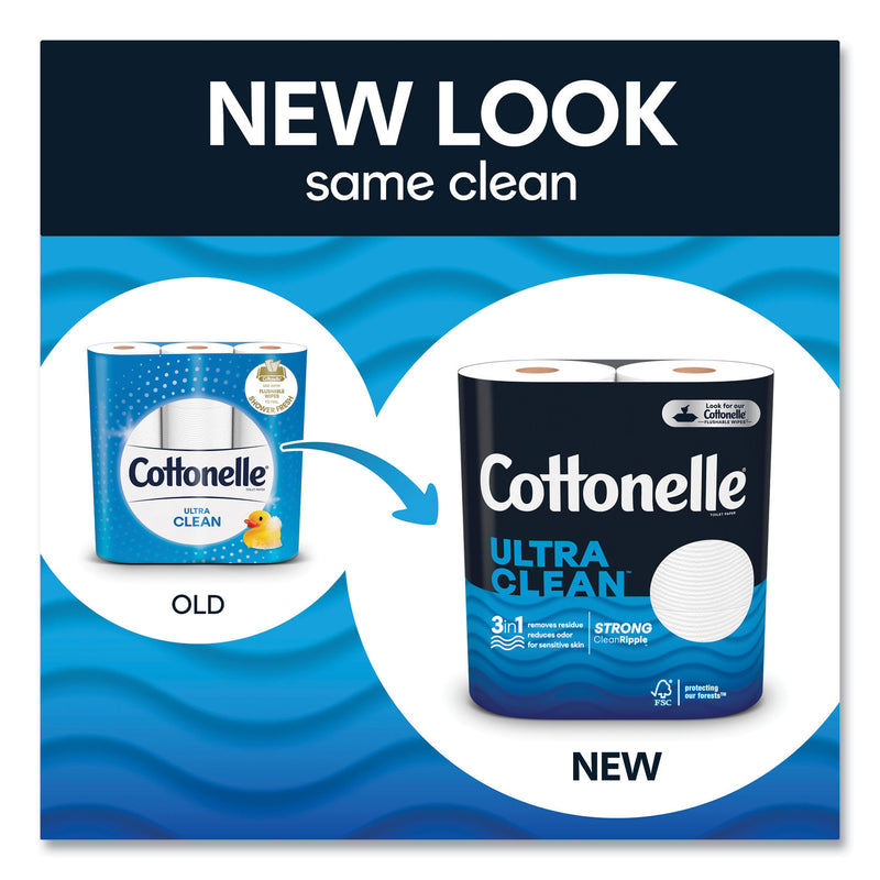 Cottonelle® Ultra CleanCare Toilet Paper, Strong Tissue, Mega Rolls, Septic Safe, 1-Ply, White, 284/Roll, 12 Rolls/Pack, 48 Rolls/Carton (KCM55489) Case of 48