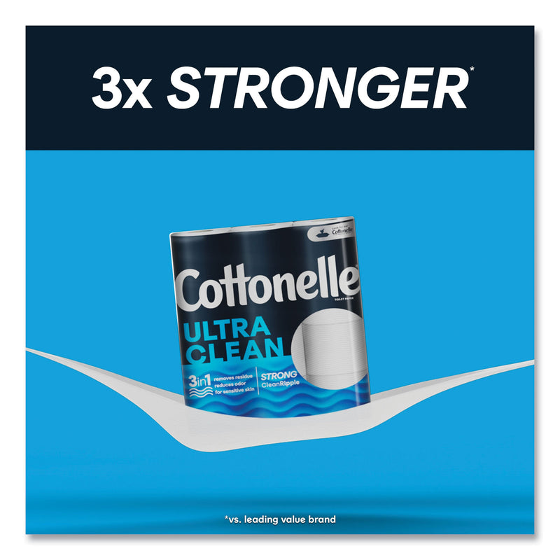 Cottonelle® Ultra CleanCare Toilet Paper, Strong Tissue, Mega Rolls, Septic Safe, 1-Ply, White, 284/Roll, 12 Rolls/Pack, 48 Rolls/Carton (KCM55489) Case of 48