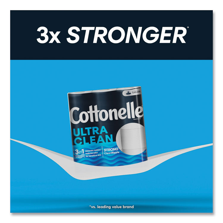 Cottonelle® Ultra CleanCare Toilet Paper, Strong Tissue, Mega Rolls, Septic Safe, 1-Ply, White, 284/Roll, 12 Rolls/Pack, 48 Rolls/Carton (KCC54151)