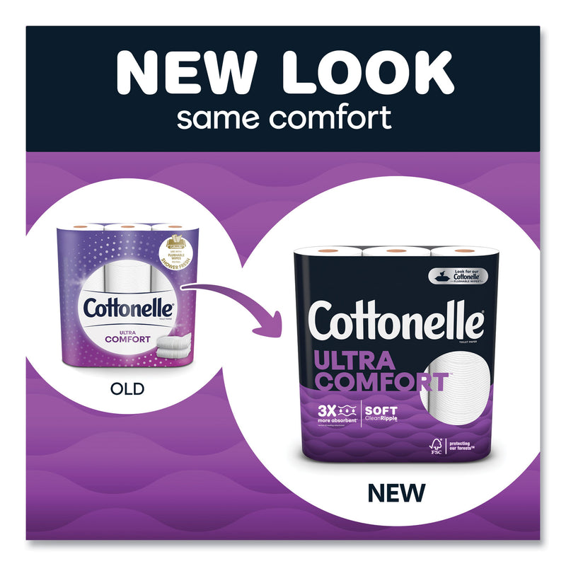 Cottonelle® Ultra ComfortCare Toilet Paper, Soft Tissue, Mega Rolls, Septic Safe, 2-Ply, White, 284/Roll, 6 Rolls/Pack, 36 Rolls/Carton (KCM55707) Case of 36