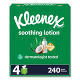 Kleenex® Lotion Facial Tissue, 3-Ply, White, 60 Sheets/Box, 4 Boxes/Pack, 8 Packs/Carton (KCM54289) Case of 8