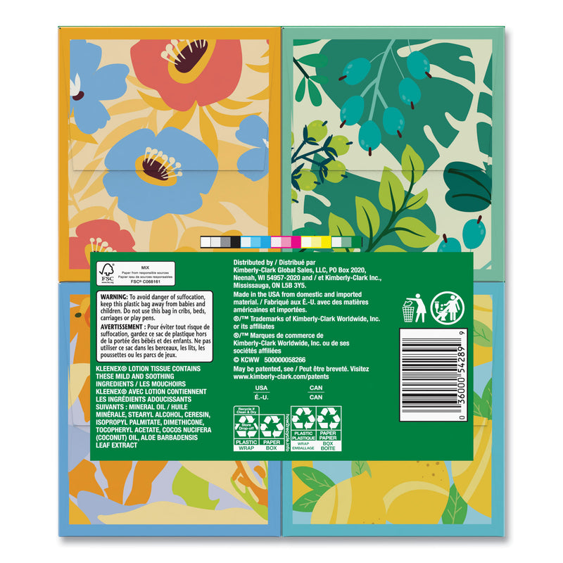 Kleenex® Lotion Facial Tissue, 3-Ply, White, 60 Sheets/Box, 4 Boxes/Pack, 8 Packs/Carton (KCM54289) Case of 8