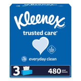 Kleenex® Trusted Care Facial Tissue, 2-Ply, White, 160 Sheets/Box, 3 Boxes/Pack, 12 Packs/Carton (KCM54303) Case of 12