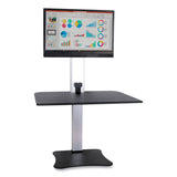 Victor® High Rise Electric Standing Desk Workstation, Single Monitor, 28" x 23" x 20.25", Black/Aluminum, Ships in 1-3 Business Days (VCTDC400)