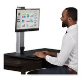 Victor® High Rise Electric Standing Desk Workstation, Single Monitor, 28" x 23" x 20.25", Black/Aluminum, Ships in 1-3 Business Days (VCTDC400)