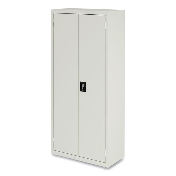 Alera® Economy Assembled Storage Cabinets, 4 Shelves, 30" x 15" x 66", Light Gray (ALEHCM6615LG) Each