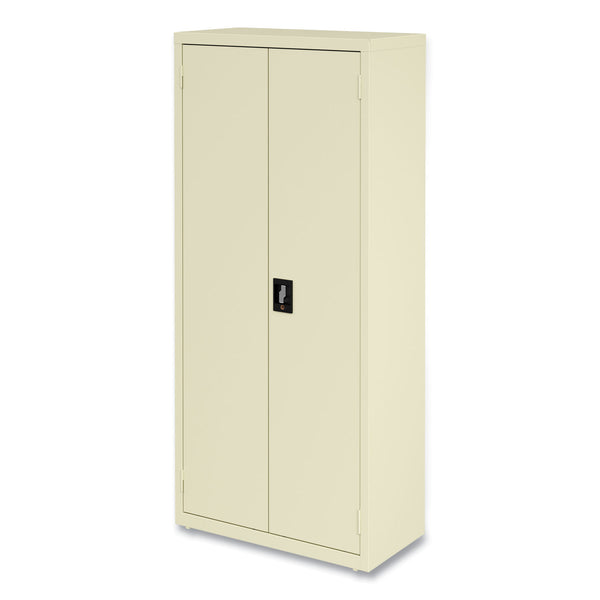 Alera® Economy Assembled Storage Cabinets, 4 Shelves, 30" x 15" x 66", Putty (ALEHCM6615PY) Each