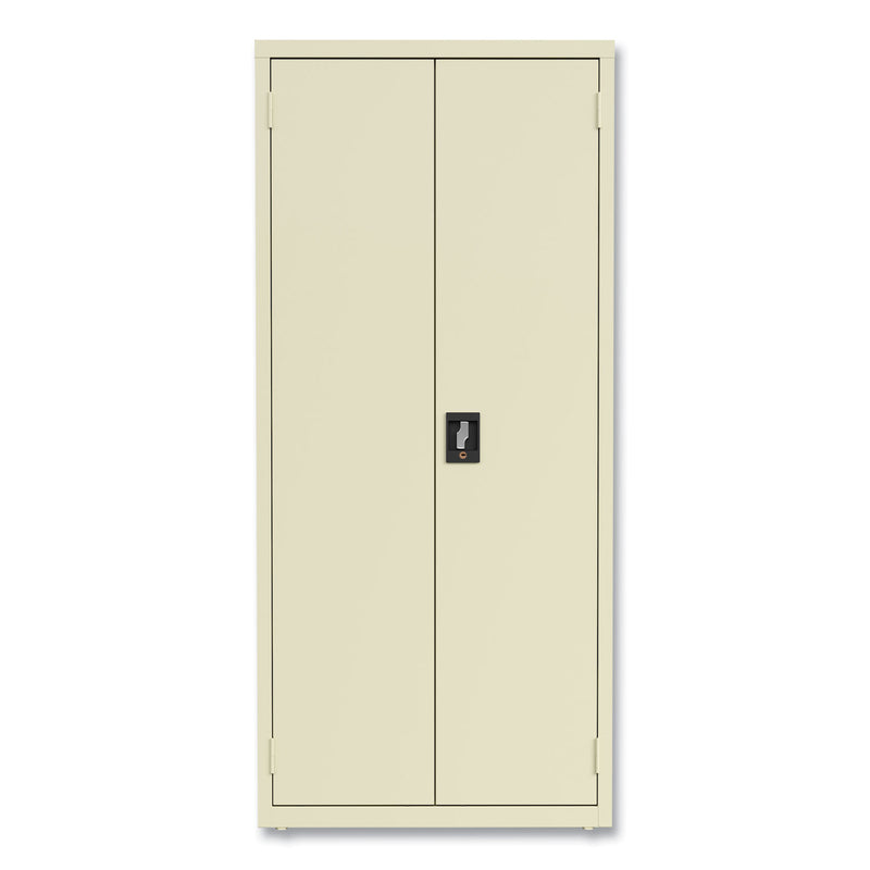 Alera® Economy Assembled Storage Cabinets, 4 Shelves, 30" x 15" x 66", Putty (ALEHCM6615PY) Each