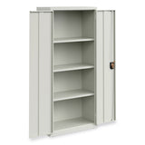 Economy Assembled Storage Cabinets, 4 Shelves, 30" x 15" x 66", Light Gray (ALEHCM6615LG) Each