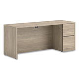 HON® 10500 Series Full-Height Right Pedestal Credenza, 72" x 24" x 29.5", Kingswood Walnut (HON105903RLKI1)