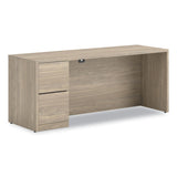 HON® 10500 Series Full-Height Left Pedestal Credenza, 72" x 24" x 29.5", Kingswood Walnut (HON105904LLKI1)