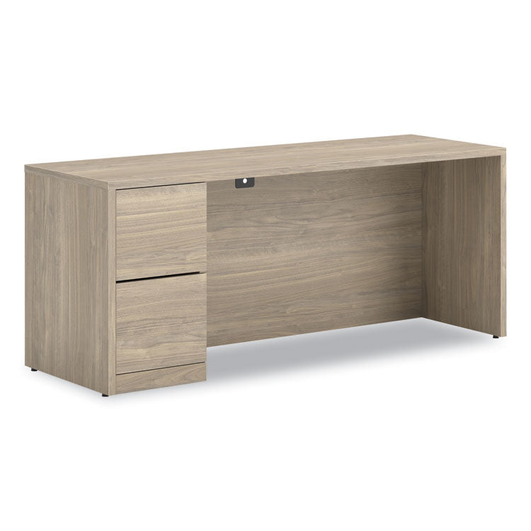 HON® 10500 Series Full-Height Left Pedestal Credenza, 72" x 24" x 29.5", Kingswood Walnut (HON105904LLKI1)