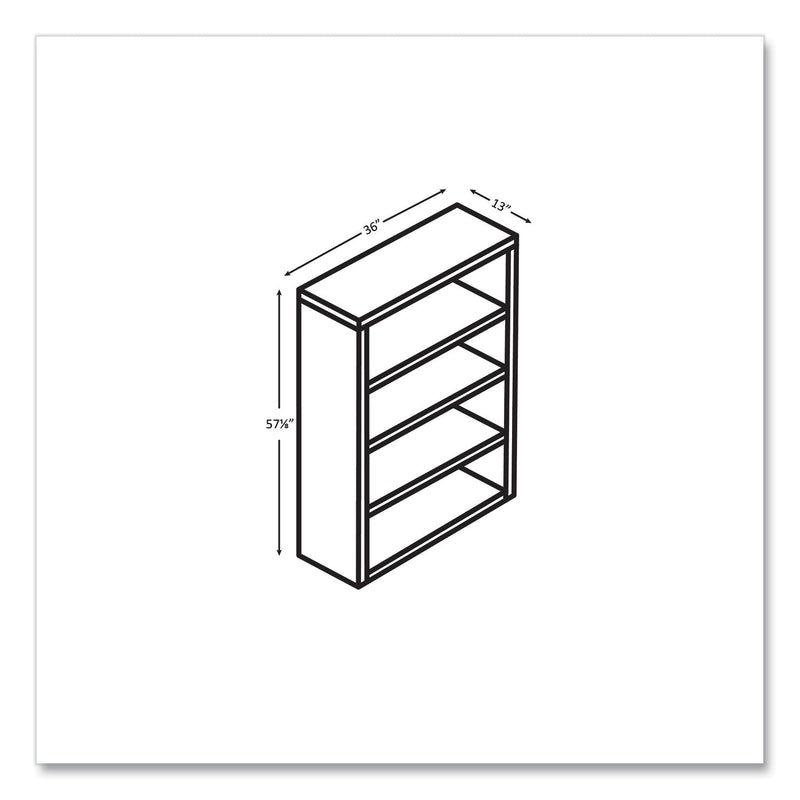 HON® 10500 Series Laminate Bookcase, Four Shelves, 36" x 13" x 57.13", Kingswood Walnut (HON105534LKI1) Each