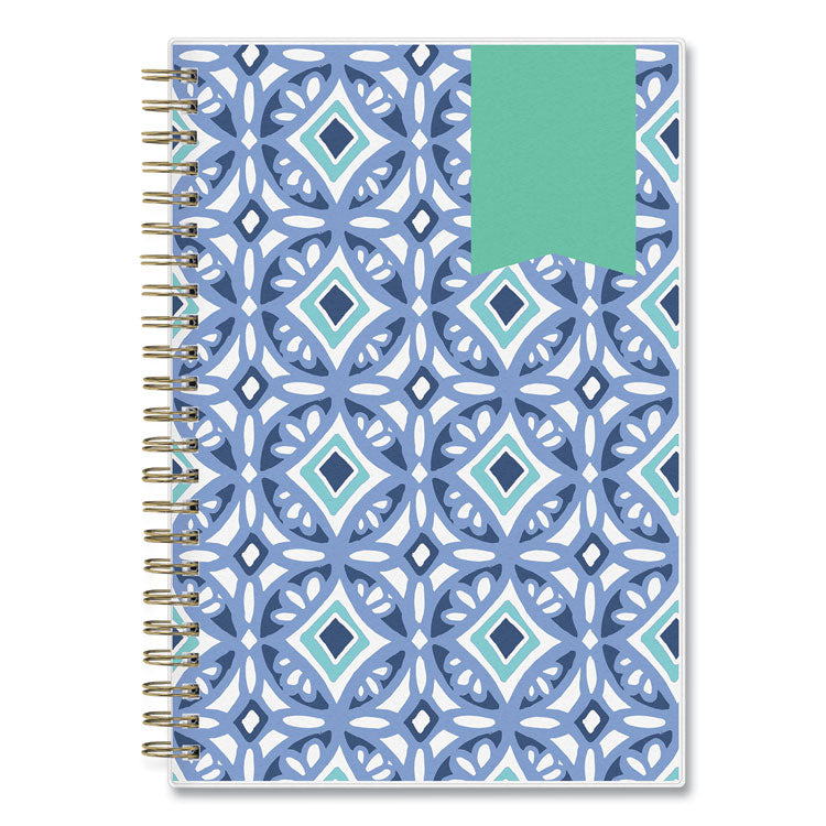 Blue Sky® Day Designer Tile Weekly/Monthly Planner, Geometric Artwork, 8 x 5, Blue/White Cover, 12-Month (Jan to Dec): 2026 (BLS101410) Each