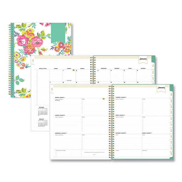 Day Designer Peyton Create-Your-Own Cover Weekly/Monthly Planner, Floral Artwork, 11 x 8.5, White, 12-Month (Jan-Dec): 2025 (BLS103618) Each