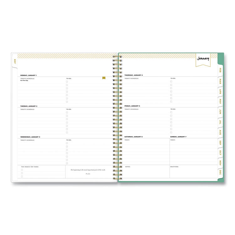 Day Designer Peyton Create-Your-Own Cover Weekly/Monthly Planner, Floral Artwork, 11 x 8.5, White, 12-Month (Jan-Dec): 2025 (BLS103618) Each