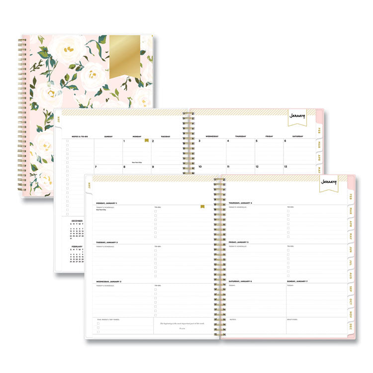 Day Designer Coming Up Roses Create-Your-Own Cover Weekly/Monthly Planner, Roses Artwork, 11 x 8.5, 12-Month (Jan-Dec): 2025 (BLS140092) Each