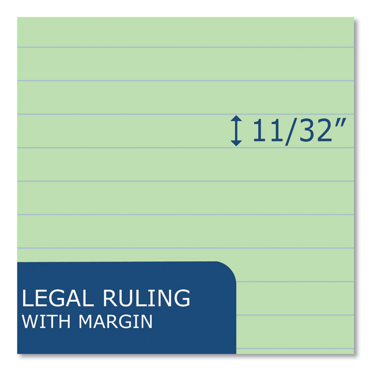 Roaring Spring® Enviroshades Legal Notepads, 50 Green 8.5 x 11.75 Sheets, 72 Notepads/Carton, Ships in 4-6 Business Days (ROA74193CS)