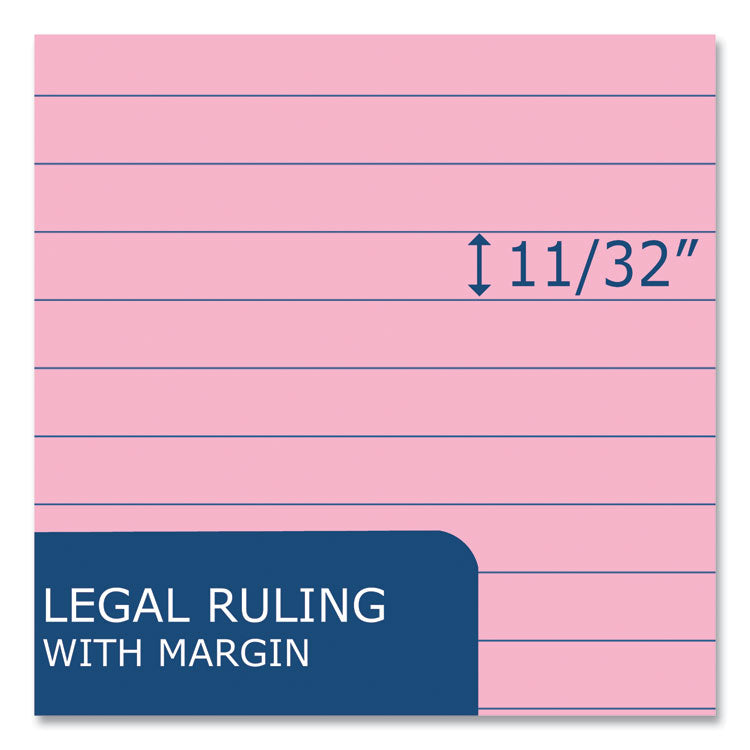 Roaring Spring® Enviroshades Legal Notepads, 50 Pink 8.5 x 11.75 Sheets, 72 Notepads/Carton, Ships in 4-6 Business Days (ROA74150CS)