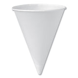 SOLO® Bare Eco-Forward Treated Paper Cone Cups, 6 oz, White, 200/Sleeve, 25 Sleeves/Carton (SCC6RBU) Case of 5000