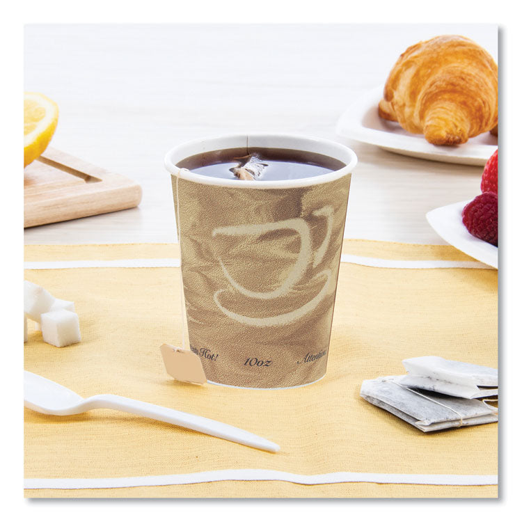 SOLO® Single Sided Poly Paper Hot Cups, 10 oz, Mistique Design, 50/Bag, 20 Bags/Carton (SCC370MS) Case of 1000