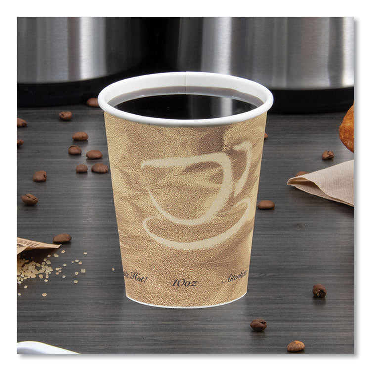 SOLO® Single Sided Poly Paper Hot Cups, 10 oz, Mistique Design, 50/Bag, 20 Bags/Carton (SCC370MS) Case of 1000