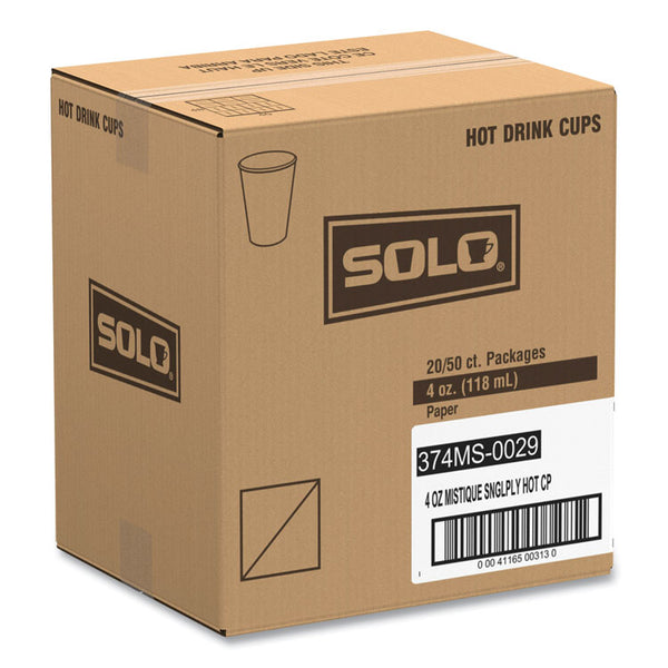 SOLO® Single Sided Poly Paper Hot Cups, 4 oz, Mistique Design, 1,000/Carton (SCC374MS) Case of 1000