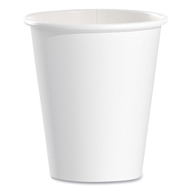 SOLO® Single-Sided Poly Paper Hot Cups, 6 oz, White, 50/Pack, 20 Packs/Carton (SCC376W) Case of 1000