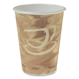 SOLO® Mistique Polycoated Hot Paper Cups, 12 oz, Printed, Brown, 50/Sleeve, 20 Sleeves/Carton (SCC412MSN) Case of 1000