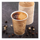 SOLO® Mistique Polycoated Hot Paper Cups, 12 oz, Printed, Brown, 50/Sleeve, 20 Sleeves/Carton (SCC412MSN) Case of 1000