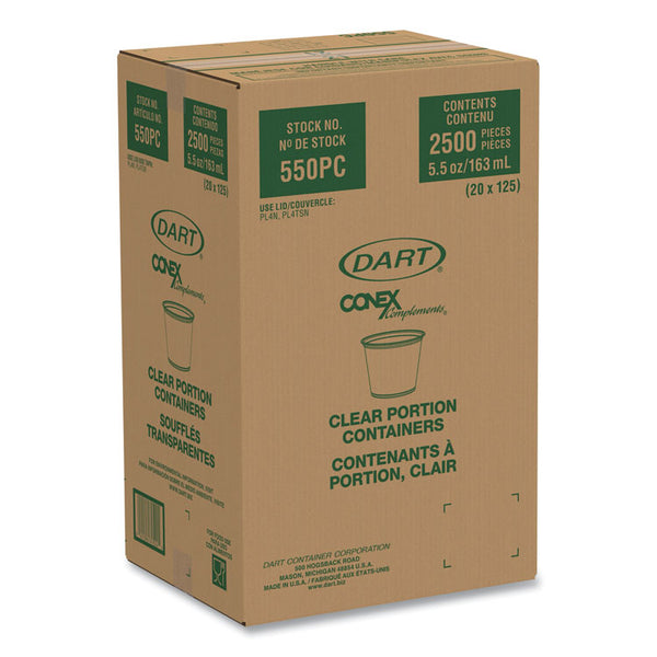 Dart® Conex Complements Portion/Medicine Cups, 5.5 oz, Translucent, 125/Bag, 20 Bags/Carton (DCC550PC)