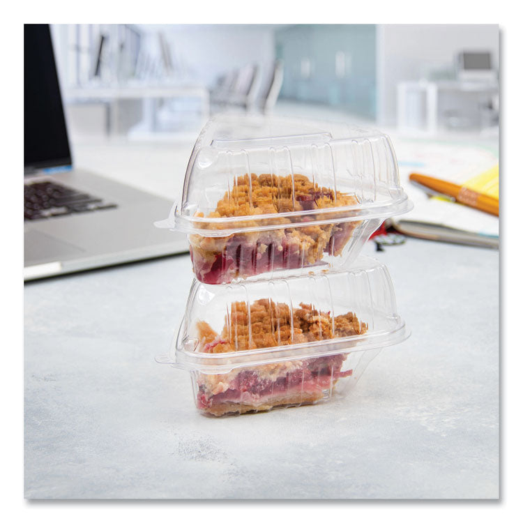 Dart® Showtime Clear Hinged Containers, Pie Wedge, 6.67 oz, 6.1 x 5.6 x 3, Clear, Plastic, 125/Pack, 2 Packs/Carton (DCCC54HT1) Case of 250