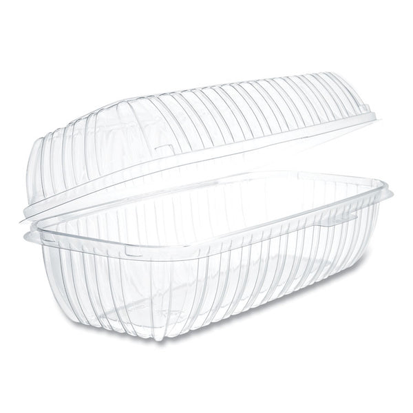 Dart® Showtime Clear Hinged Containers, Hoagie Container, 29.9 oz, 5.1 x 9.9 x 3.5, Clear, Plastic, 100/Bag 2 Bags/Carton (DCCC99HT1) 2 Bags of 100