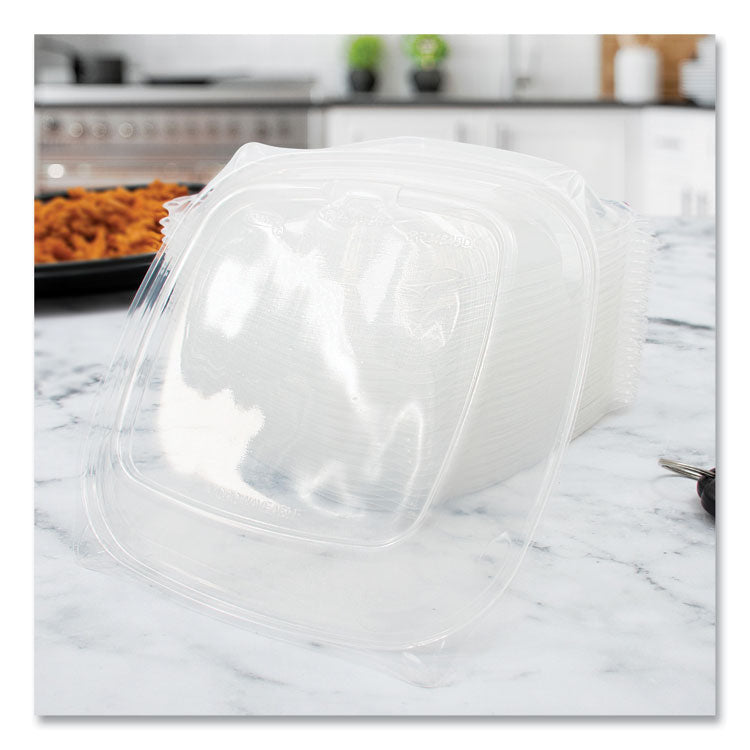 Dart® PresentaBowls Pro Clear Square Bowl Lids, Large Vented Square, 8.5 x 8.5 x 1, Clear, Plastic, 63/Bag, 4 Bags/Carton (DCCPP2464BDL) Case of 252