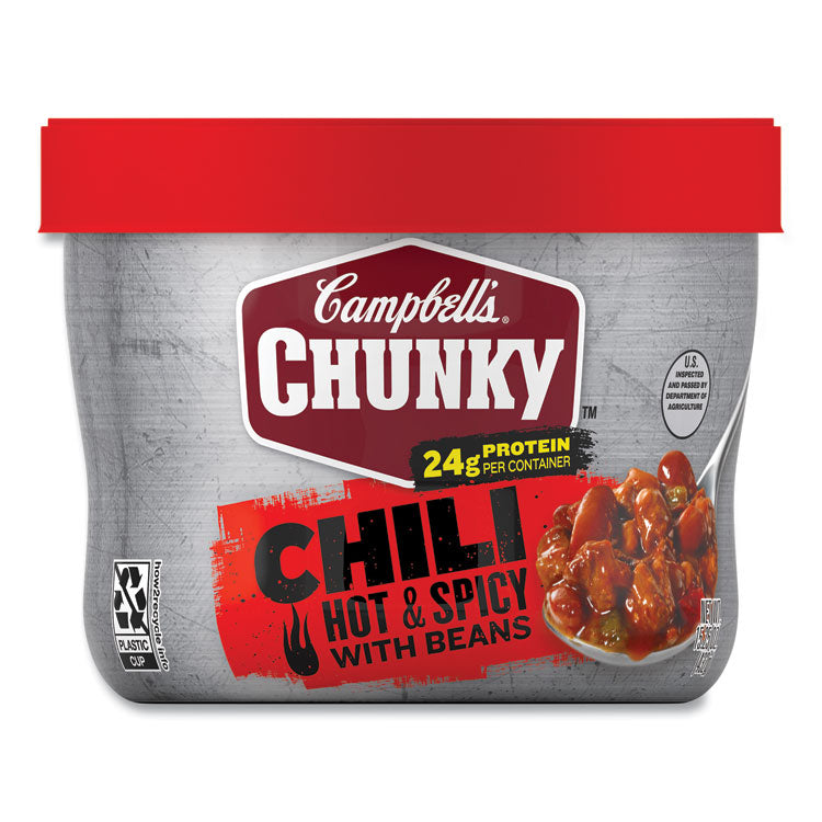 Campbell's® Chunky Firehouse Hot and Spicy Chili with Beans, 15.25 oz, 8/Carton, Ships in 1-3 Business Days (GRR35100013) Case of 8