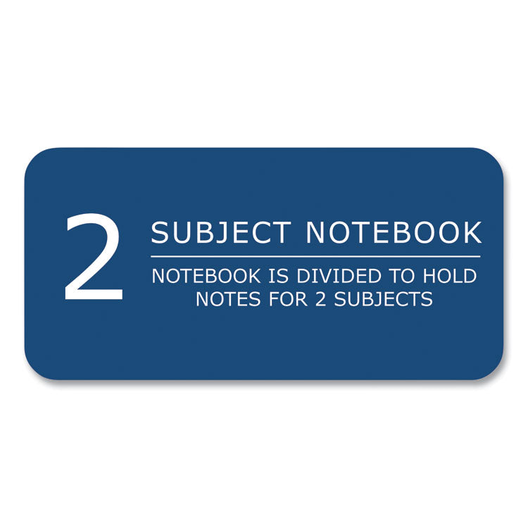 Roaring Spring® Subject Wirebound Notebook, 2-Subject, Medium/College Rule, Asst Cover, (100) 11 x 9 Sheets, 24/Carton, Ships in 4-6 Bus Days (ROA11085CS)