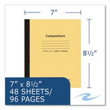 Roaring Spring® Flexible Cover Composition Notebook, Wide/Legal Rule, Manila Cover, (48) 8.5 x 7 Sheets, 72/CT, Ships in 4-6 Business Days (ROA77308CS)