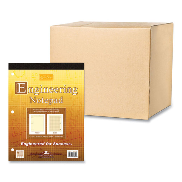 Roaring Spring® Covered Engineering Pad, 5 sq/in Quadrille Rule, 80 Buff 8.5 x 11 Sheets, 24/Carton, Ships in 4-6 Business Days (ROA95370CS)