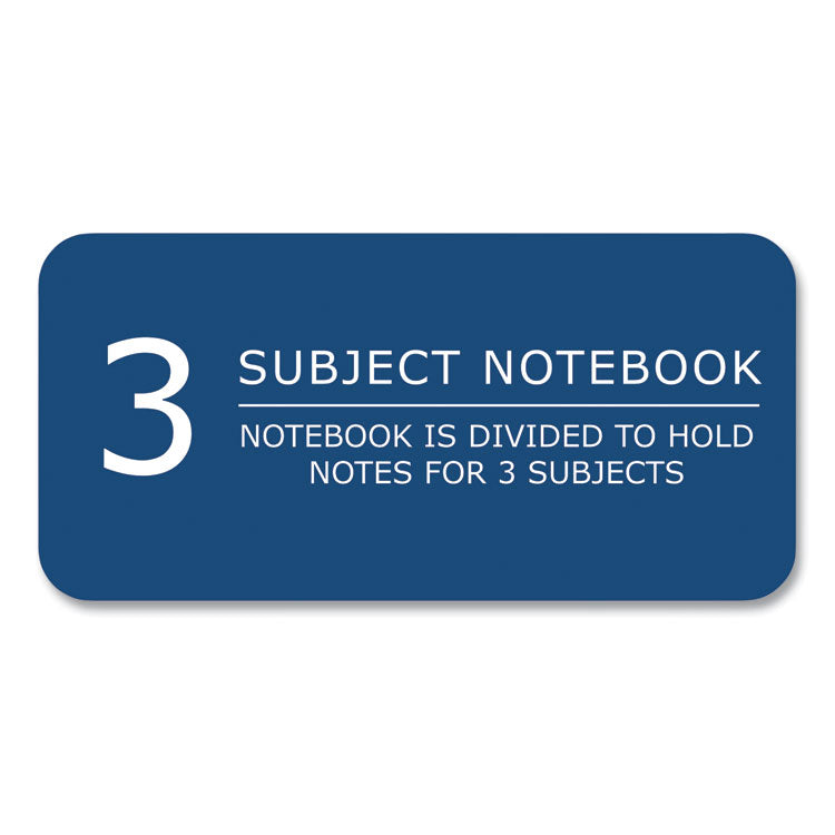 Roaring Spring® Lefty Notebook, 3-Subject, Medium/College Rule, Asst Cover Color, (120) 11 x 9 Sheet, 24/CT, Ships in 4-6 Business Days (ROA13506CS)