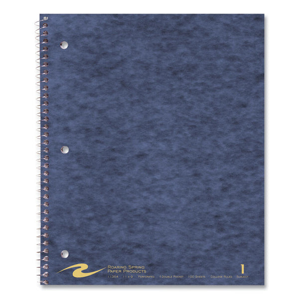 Roaring Spring® Subject Wirebound Notebook, 1-Subject, Med/College Rule, Randomly Asst Cover, (100) 11x9 Sheets, 24/CT, Ships in 4-6 Bus Days (ROA11354CS)