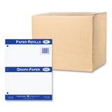 Roaring Spring® Graph Filler Paper, 3-Hole, 8.5 x 11, Quadrille: 5 sq/in, 80 Sheets/Pack, 24 Packs/Carton, Ships in 4-6 Business Days (ROA20097CS) Case of 24