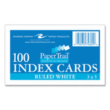 Roaring Spring® White Index Cards, Narrow Ruled, 3 x 5, White, 100 Cards/Pack, 36/Carton, Ships in 4-6 Business Days (ROA74804CS)
