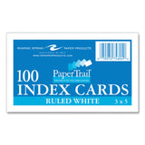 Roaring Spring® White Index Cards, Narrow Ruled, 3 x 5, White, 100 Cards/Pack, 36/Carton, Ships in 4-6 Business Days (ROA74804CS) Case of 36