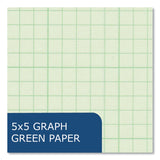 Roaring Spring® Engineer Pad, (1.25" Margin), Quad Rule (5 sq/in, 1 sq/in), 200 Lt Green 8.5x11 Sheets/Pad, 12/CT, Ships in 4-6 Business Days (ROA95589CS) Case of 12