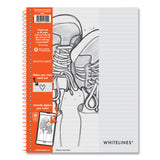 Roaring Spring® Whitelines Notebook, Medium/College Rule, Gray/Orange Cover, (70) 8.5 x 11 Sheets, 12/Carton (ROA17000CS) Case of 12