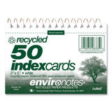 Roaring Spring® Environotes Wirebound Recycled Index Cards, Narrow Rule, 3 x 5, White, 50 Cards, 24/Carton, Ships in 4-6 Business Days (ROA28335CS) Case of 24