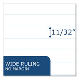 Roaring Spring® Boardroom Gummed Pad, Wide Rule, 50 White 8.5 x 11 Sheets, 72/Carton, Ships in 4-6 Business Days (ROA24525CS)